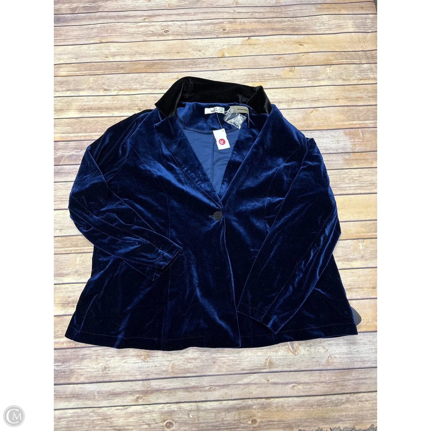 Blazer By Agnes Orinda In Blue, Size: 3x