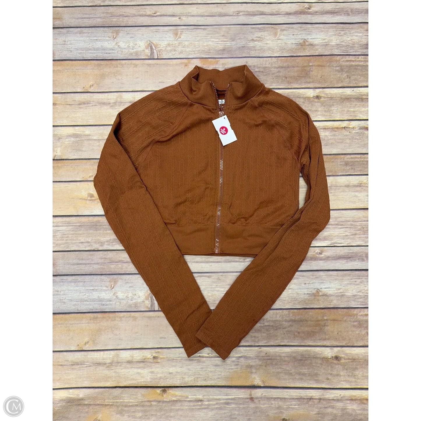 Athletic Jacket By Forever 21 In Orange, Size: M