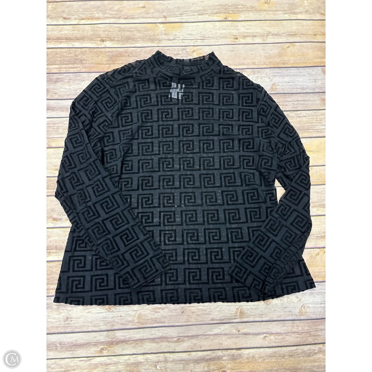 Top Long Sleeve Basic By Jolie & Joy In Black, Size: 2x