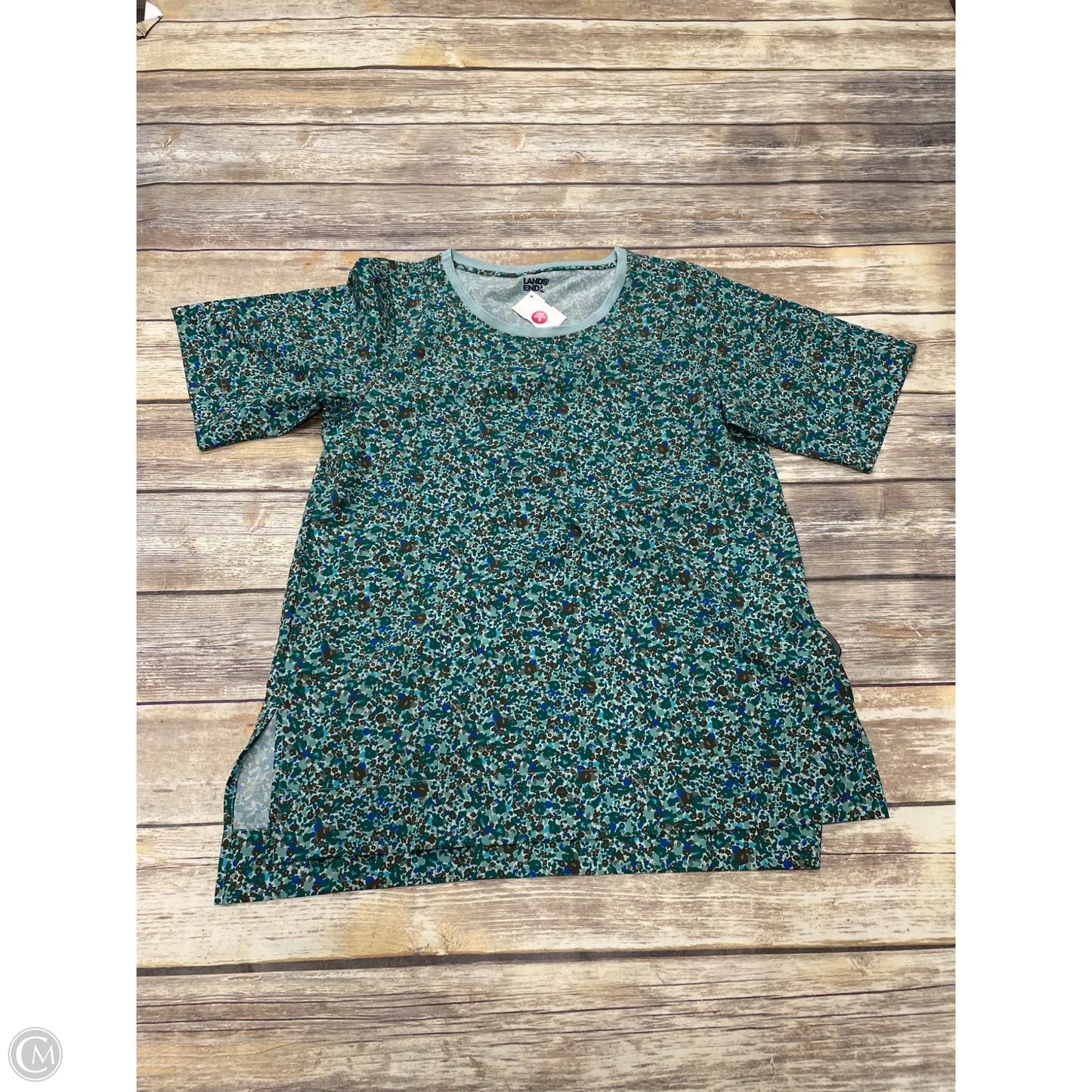 Athletic Top Short Sleeve By Lands End In Green, Size: S
