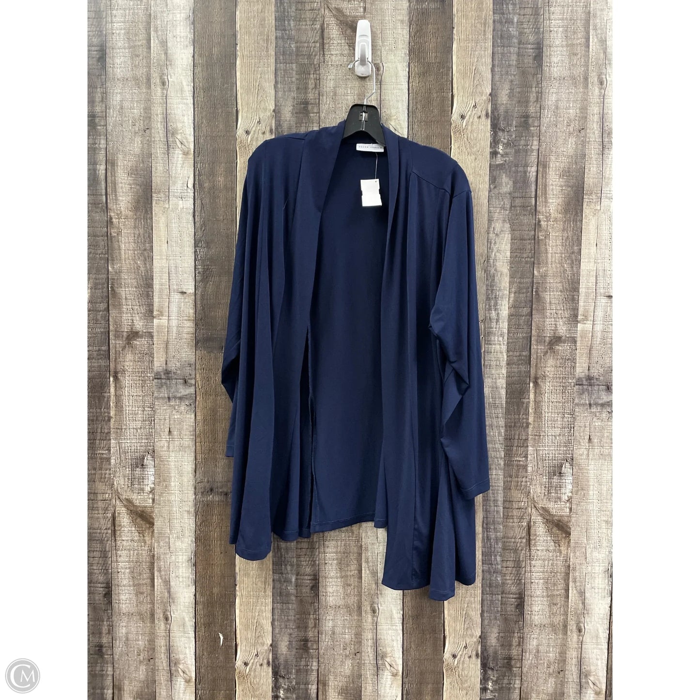 Cardigan By Susan Bristol In Blue, Size: 2x