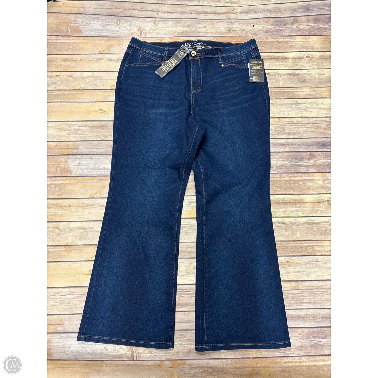 Jeans Straight By Dg2 In Blue Denim, Size: 18