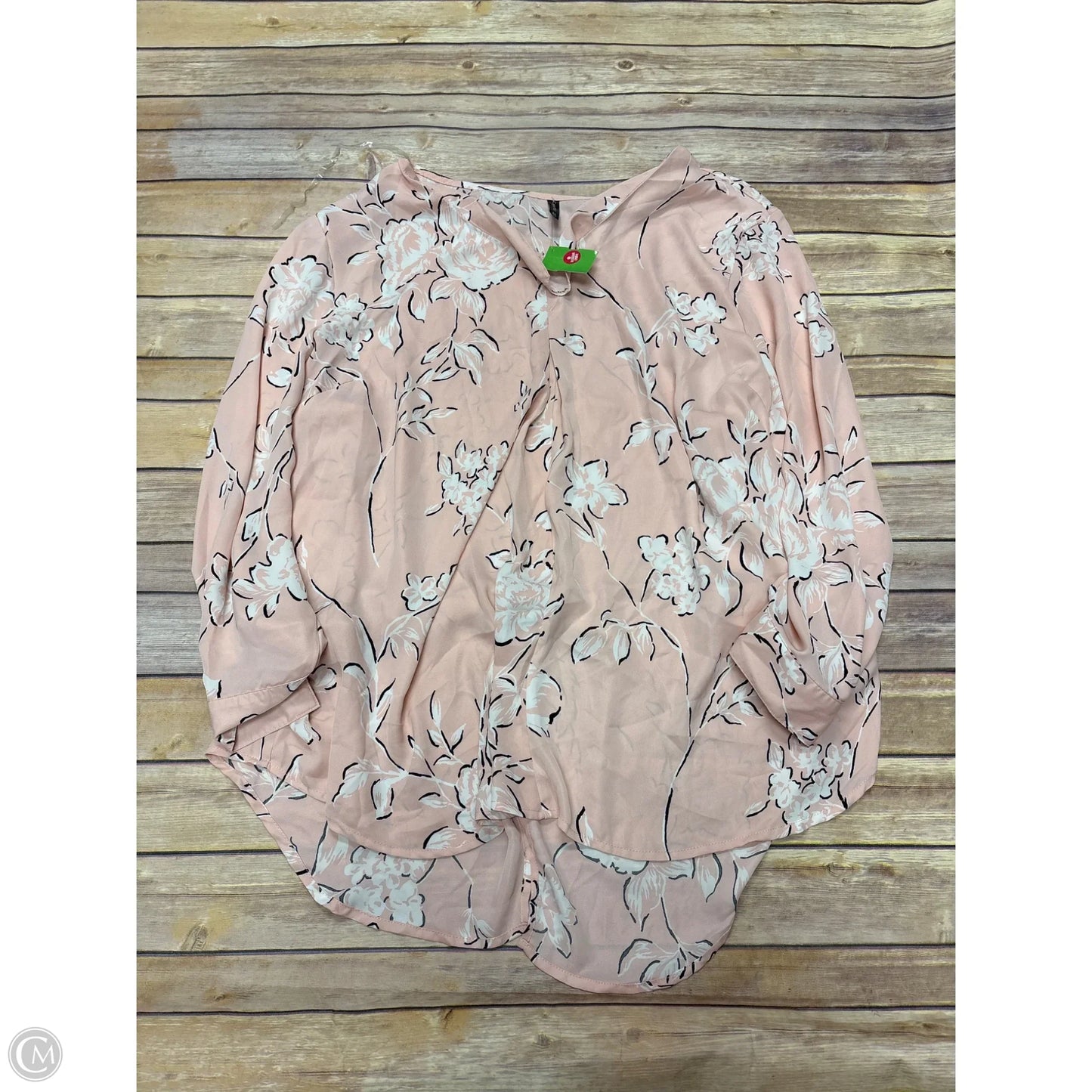 Top Long Sleeve By Massini In Pink, Size: 3x