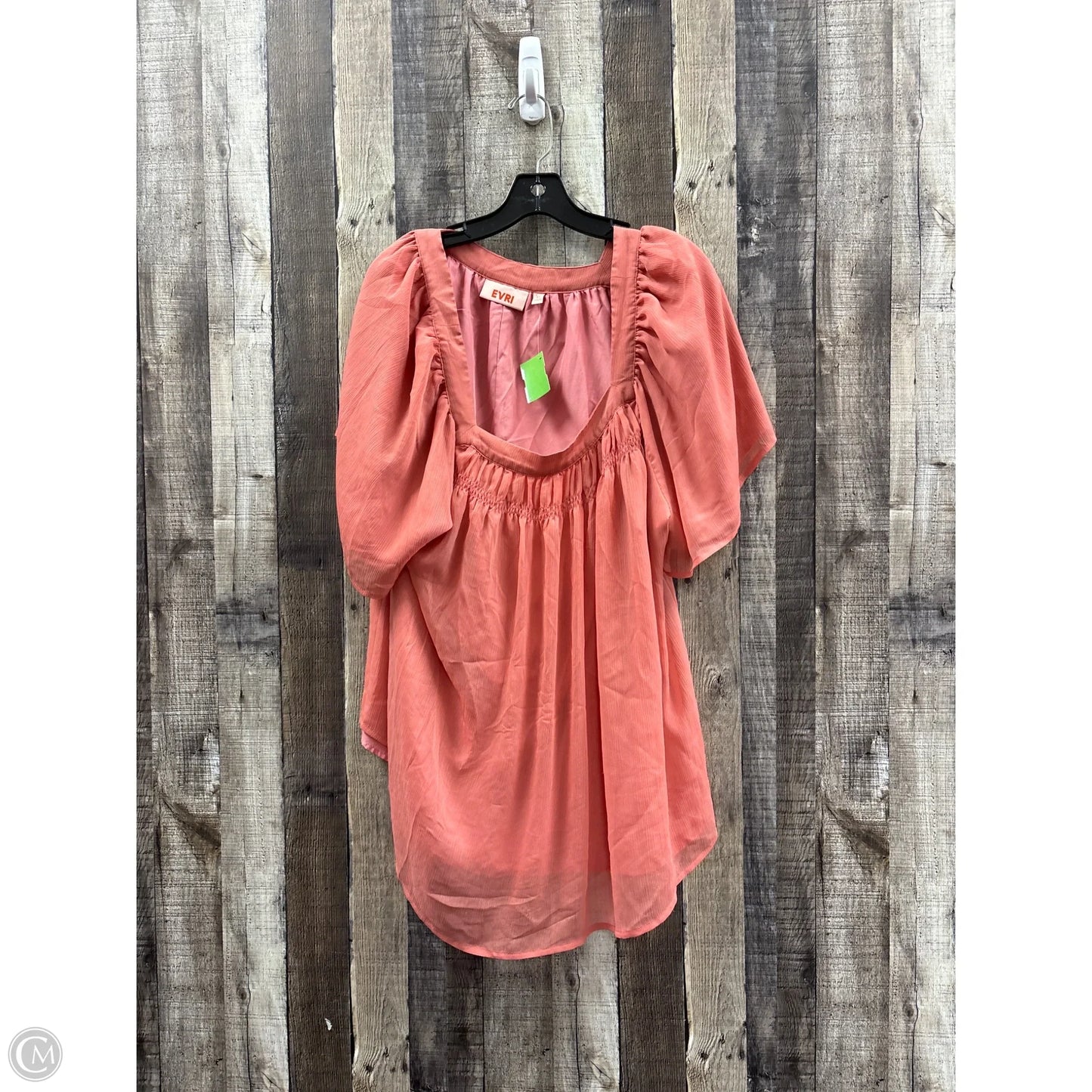 Top Short Sleeve By Evri In Pink, Size: 2x
