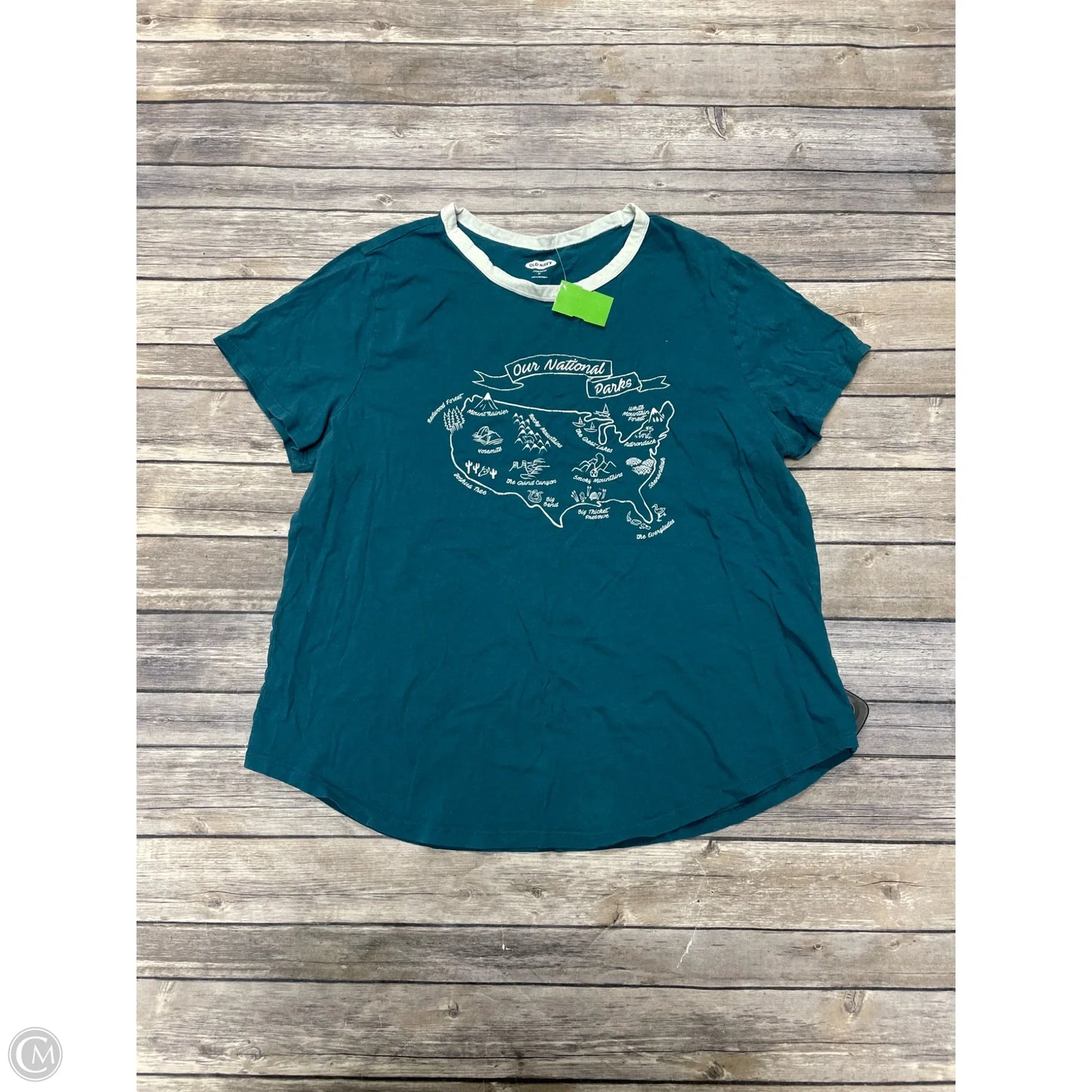 Top Short Sleeve Basic By Old Navy In Blue, Size: Xl