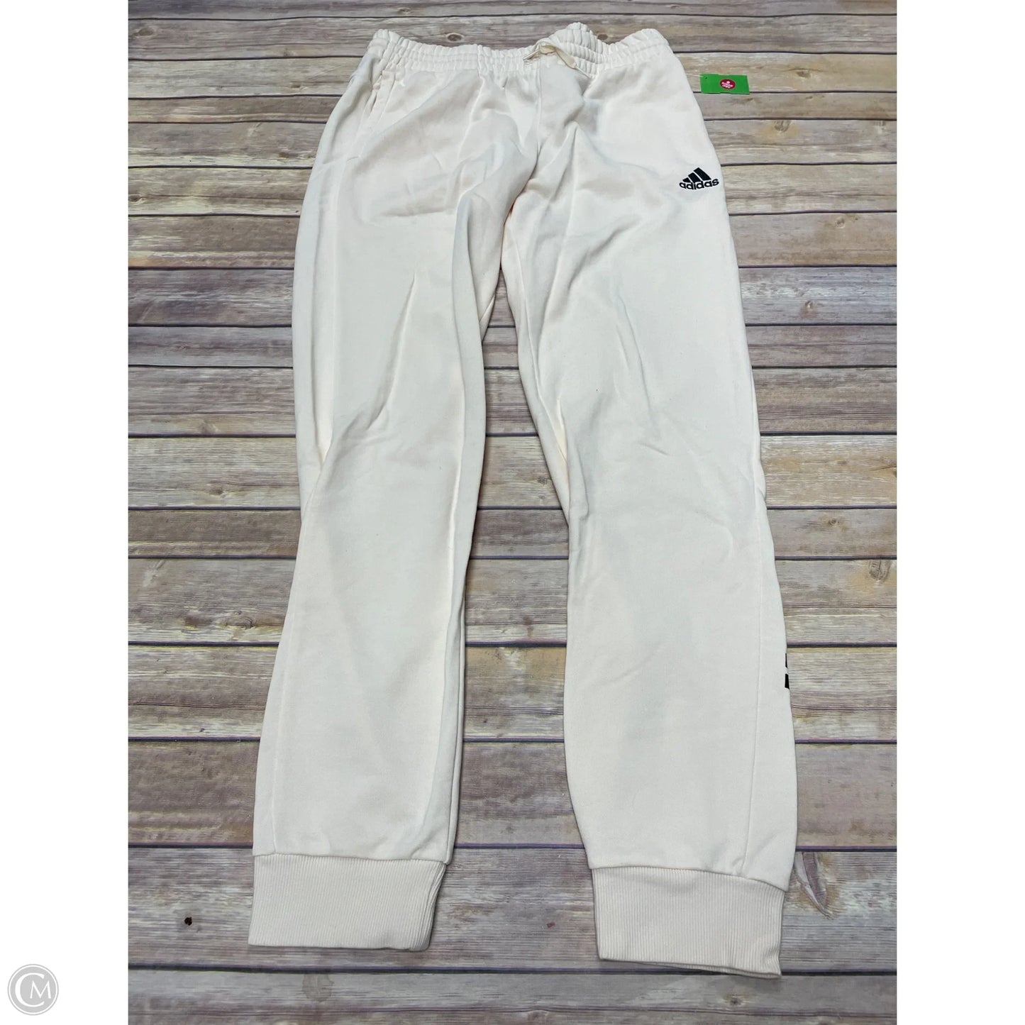 Athletic Pants By Adidas In Cream, Size: M