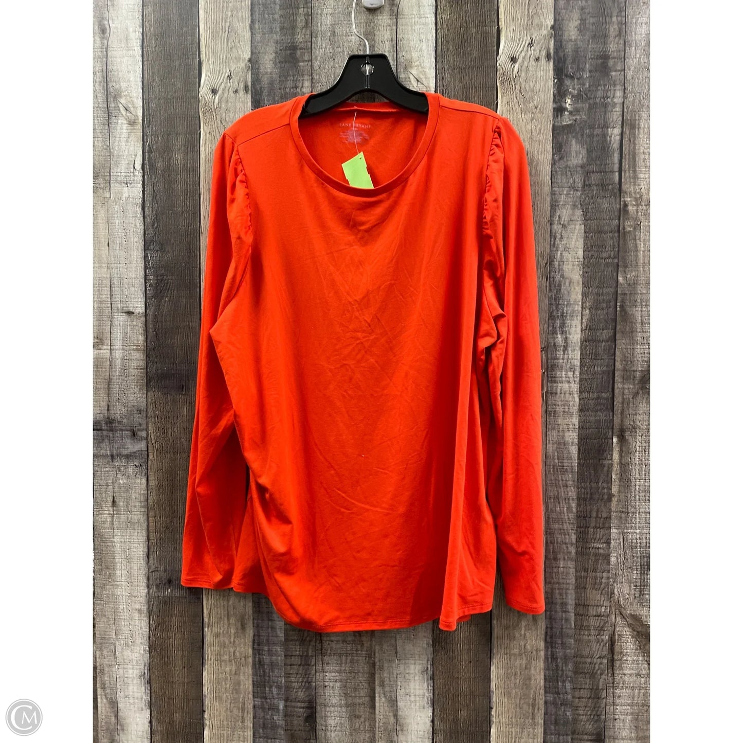 Top Long Sleeve Basic By Lane Bryant In Orange, Size: 1x