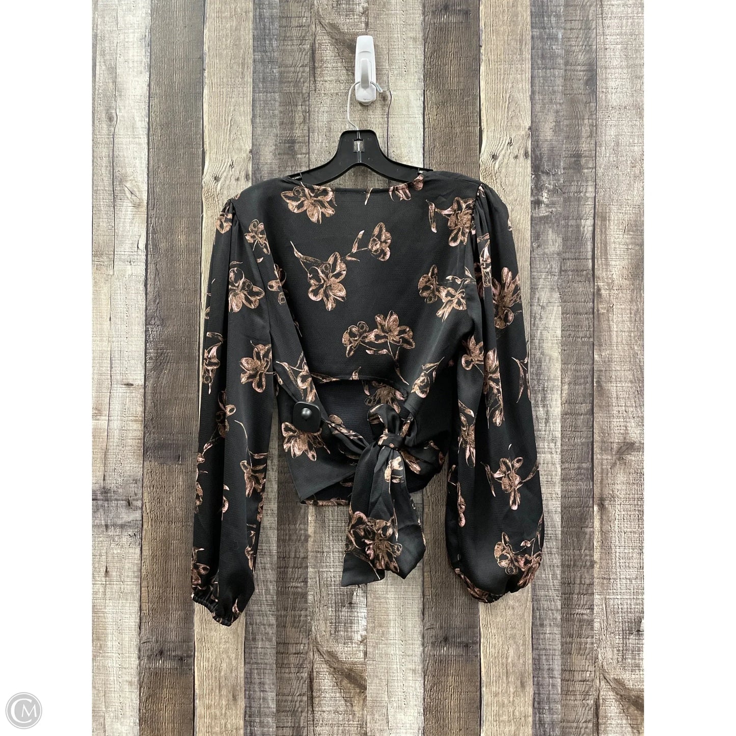 Top Long Sleeve By Lush In Black, Size: S
