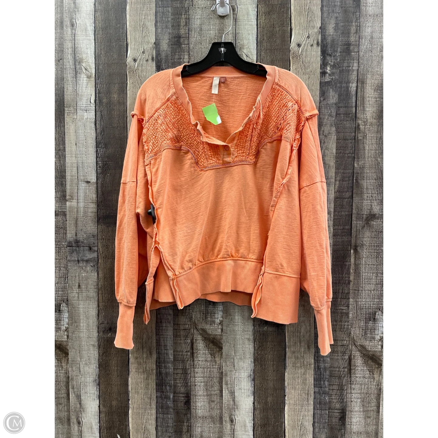 Sweatshirt Collar By Pilcro In Orange, Size: S