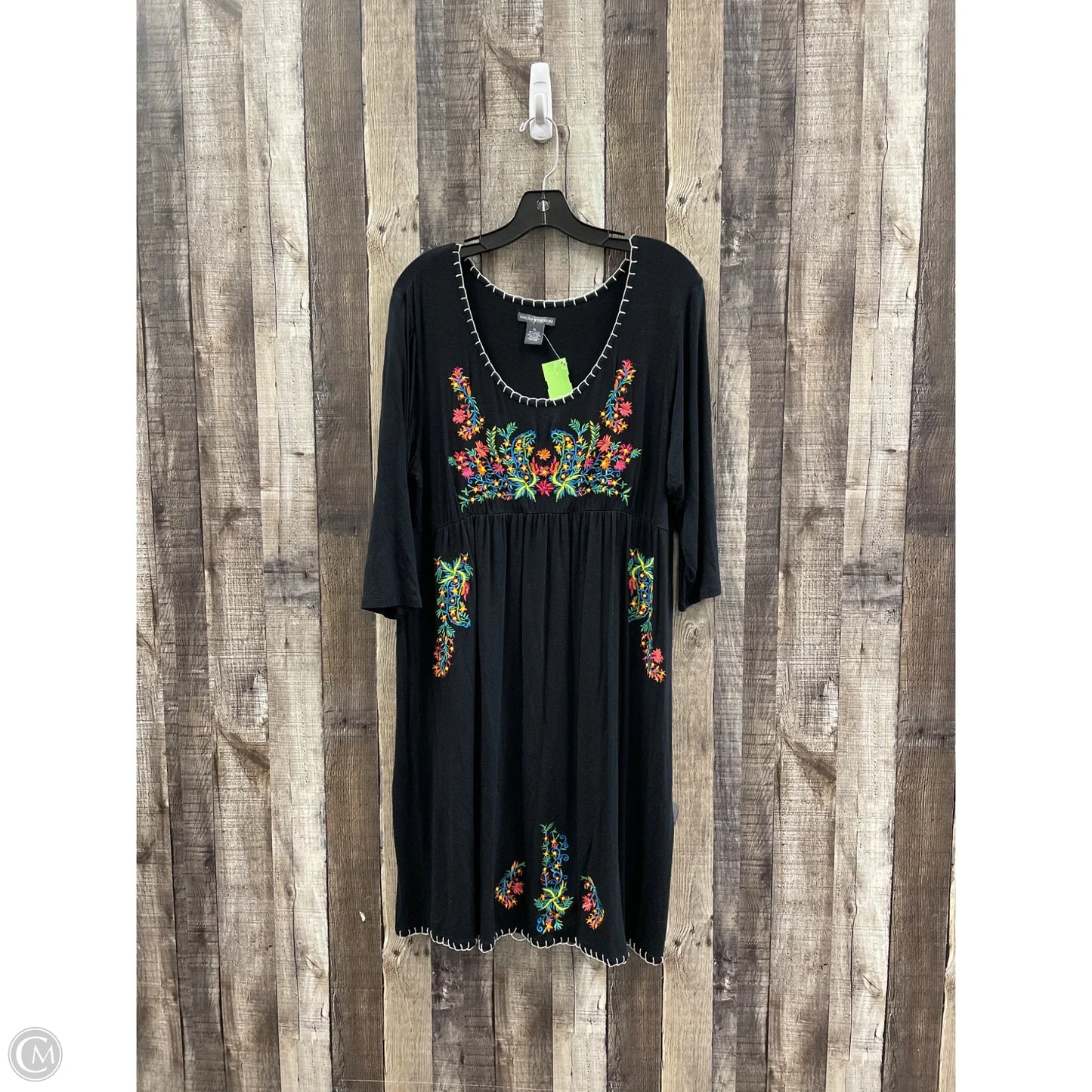 Dress Casual Midi By Chelsea 28 In Black, Size: Xl