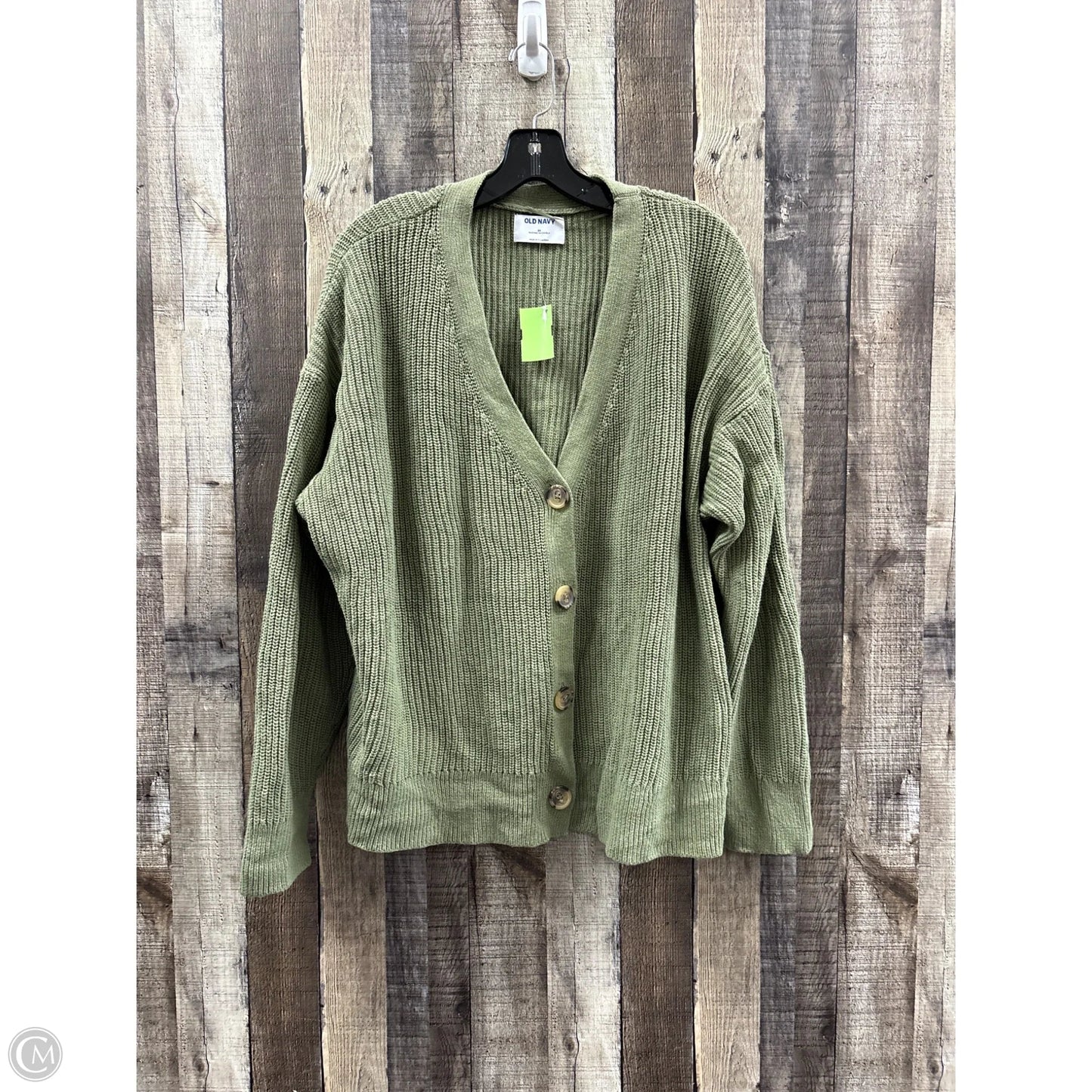 Sweater Cardigan By Old Navy In Green, Size: 3x