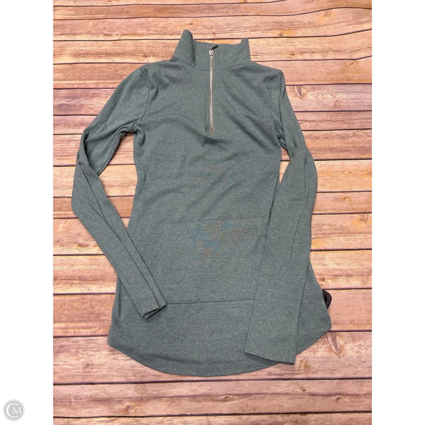 Athletic Top Long Sleeve Crewneck By Cme In Green, Size: S