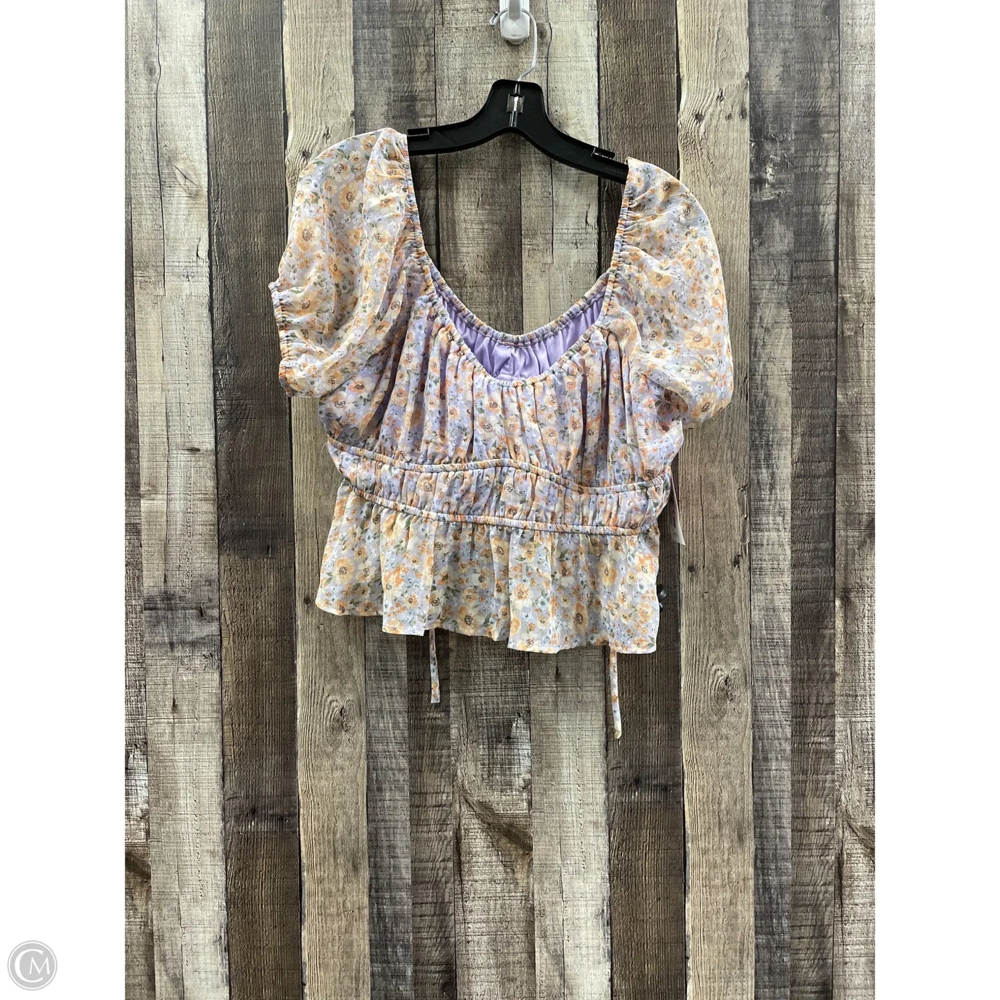 Top Short Sleeve By Arula In Purple, Size: Xl