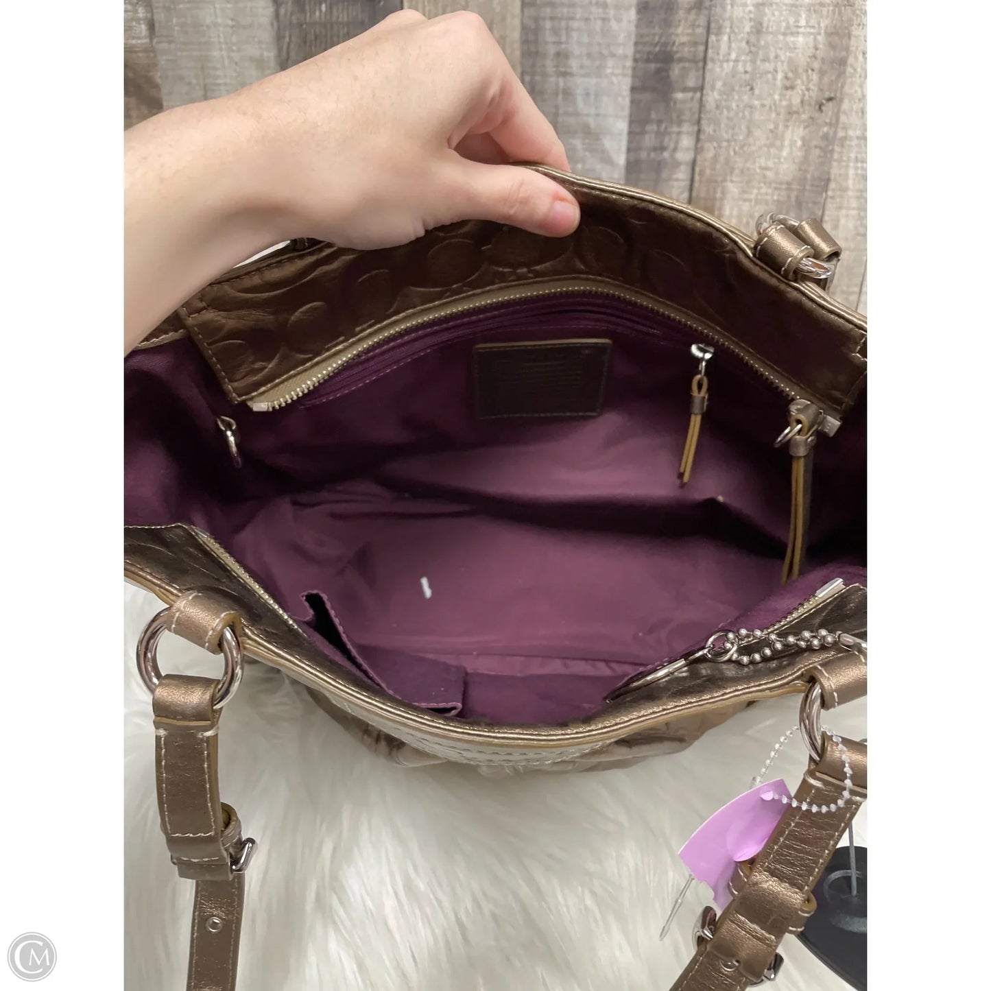 Handbag Designer By Coach, Size: Medium
