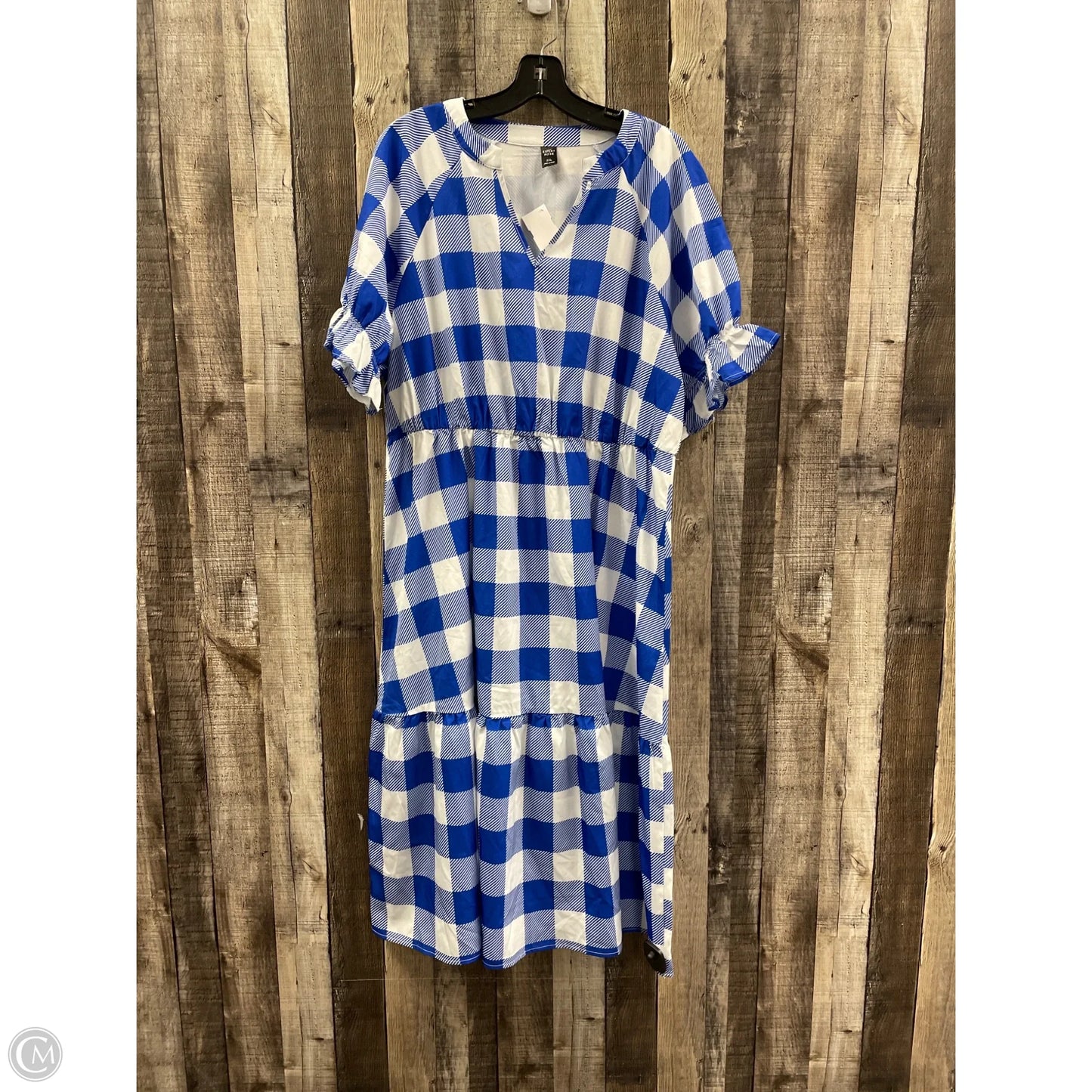 Dress Casual Maxi By Emery Rose In Plaid Pattern, Size: 2x