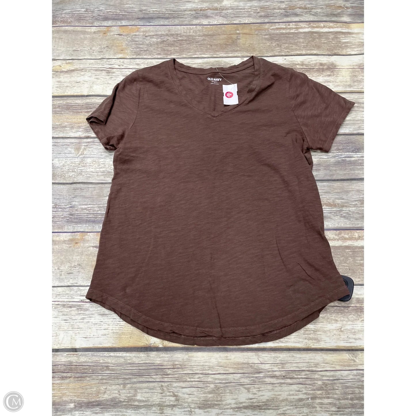 Top Short Sleeve Basic By Old Navy In Brown, Size: M
