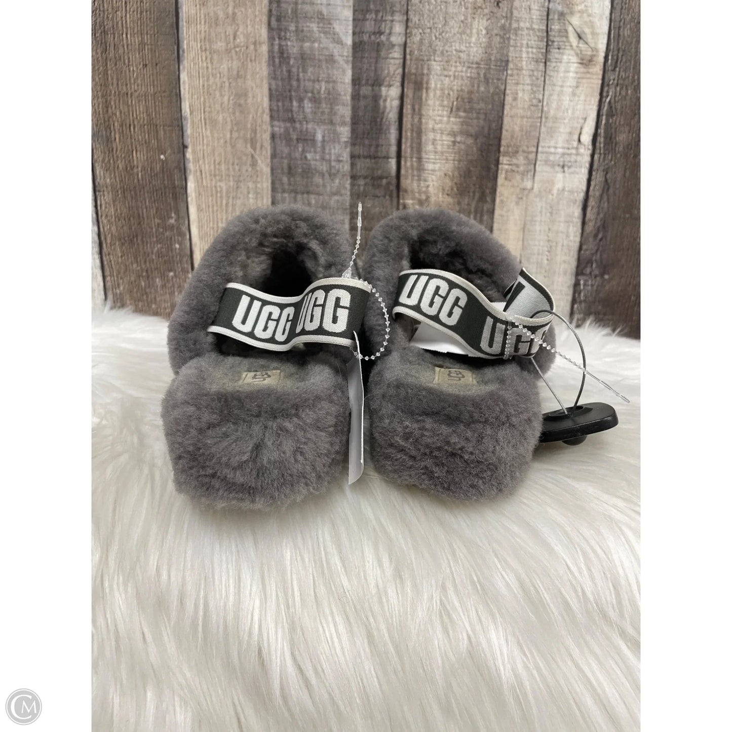 Sandals Designer By Ugg In Grey, Size: 7