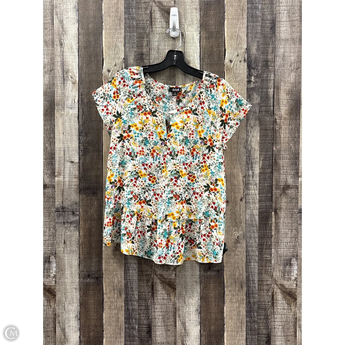 Top Short Sleeve By Ana In Floral Print, Size: Sp