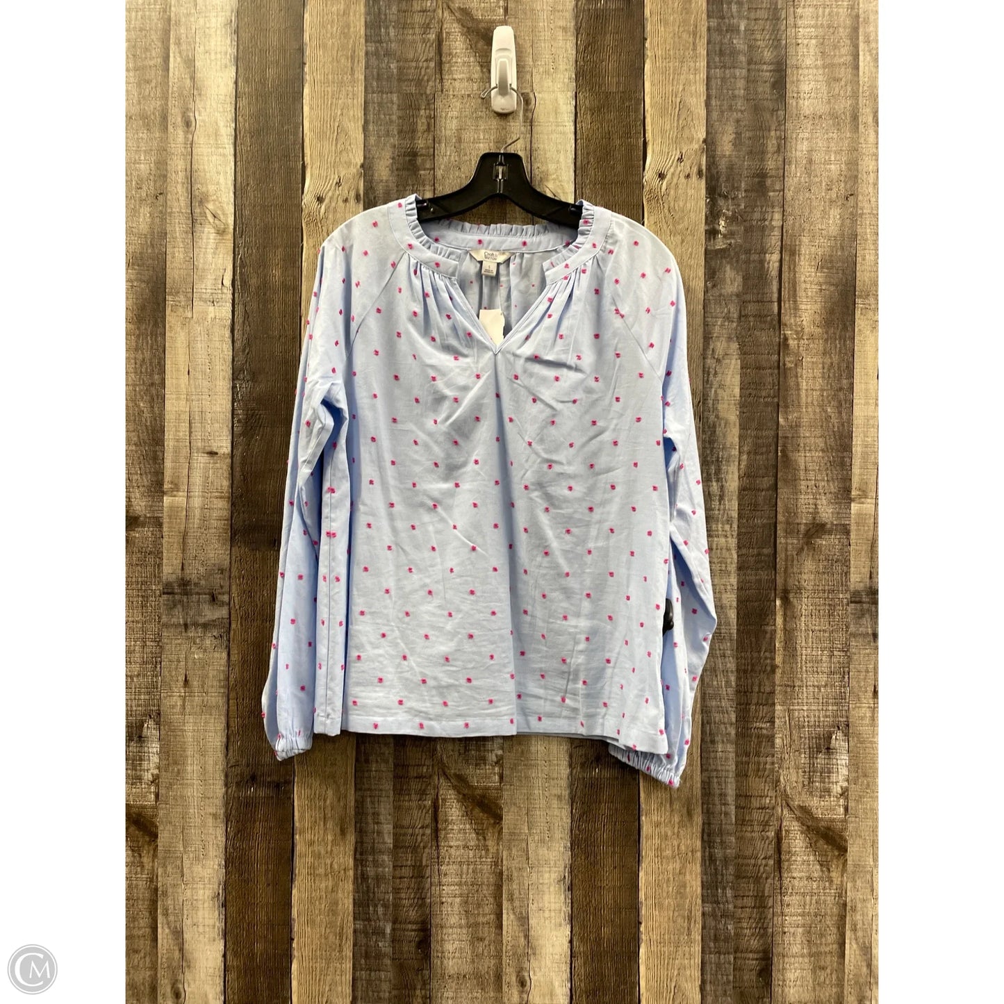 Top Long Sleeve By Croft And Barrow In Blue, Size: S