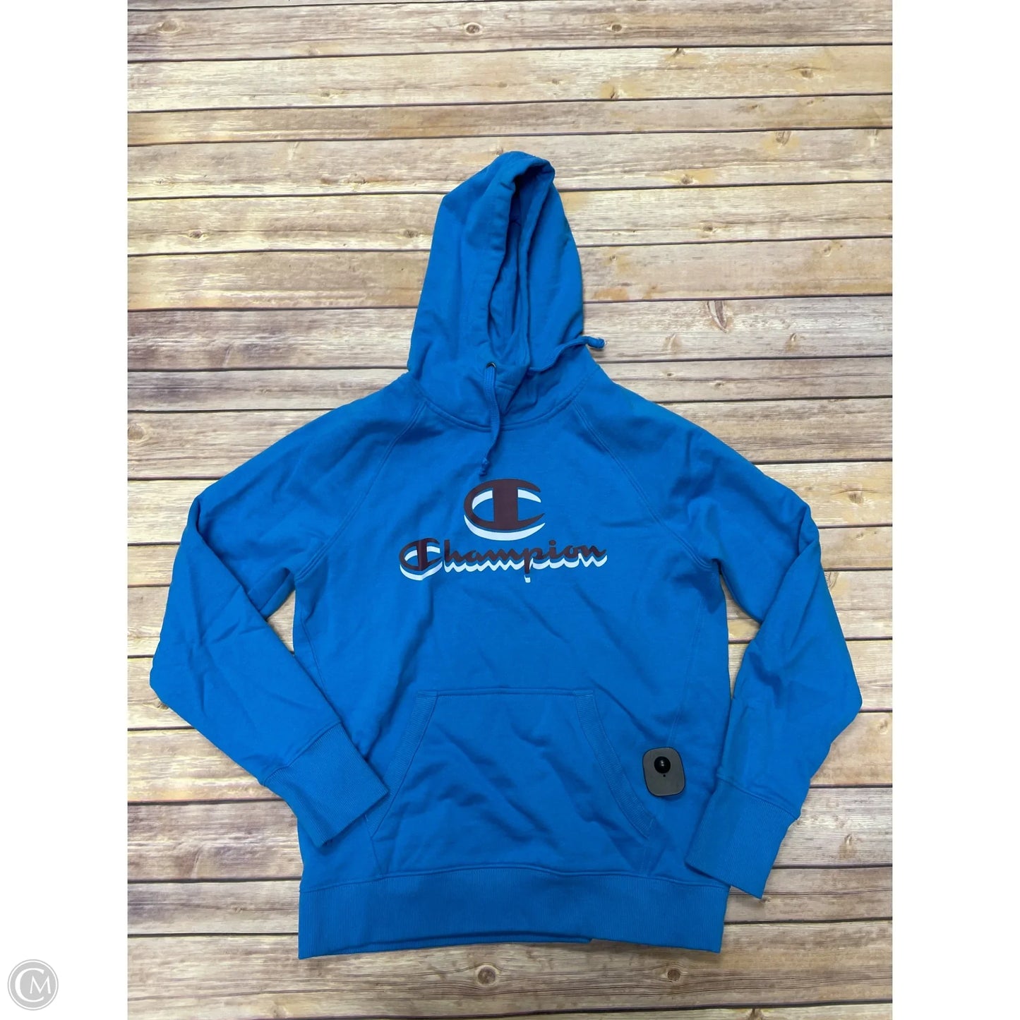 Sweatshirt Hoodie By Champion In Blue, Size: S