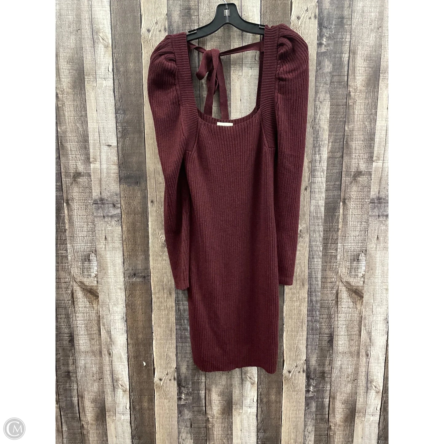 Dress Sweater By Promesa In Maroon, Size: L