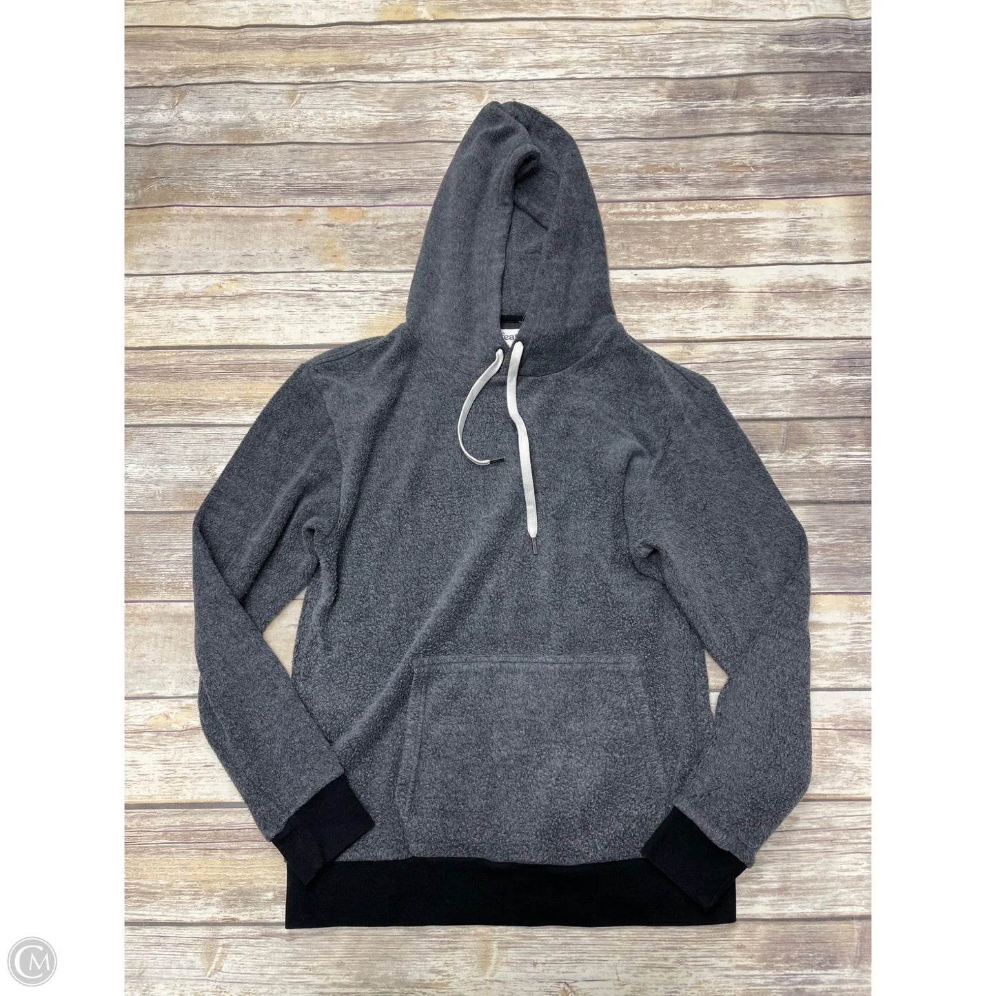 Sweatshirt Hoodie By Cme In Grey, Size: M