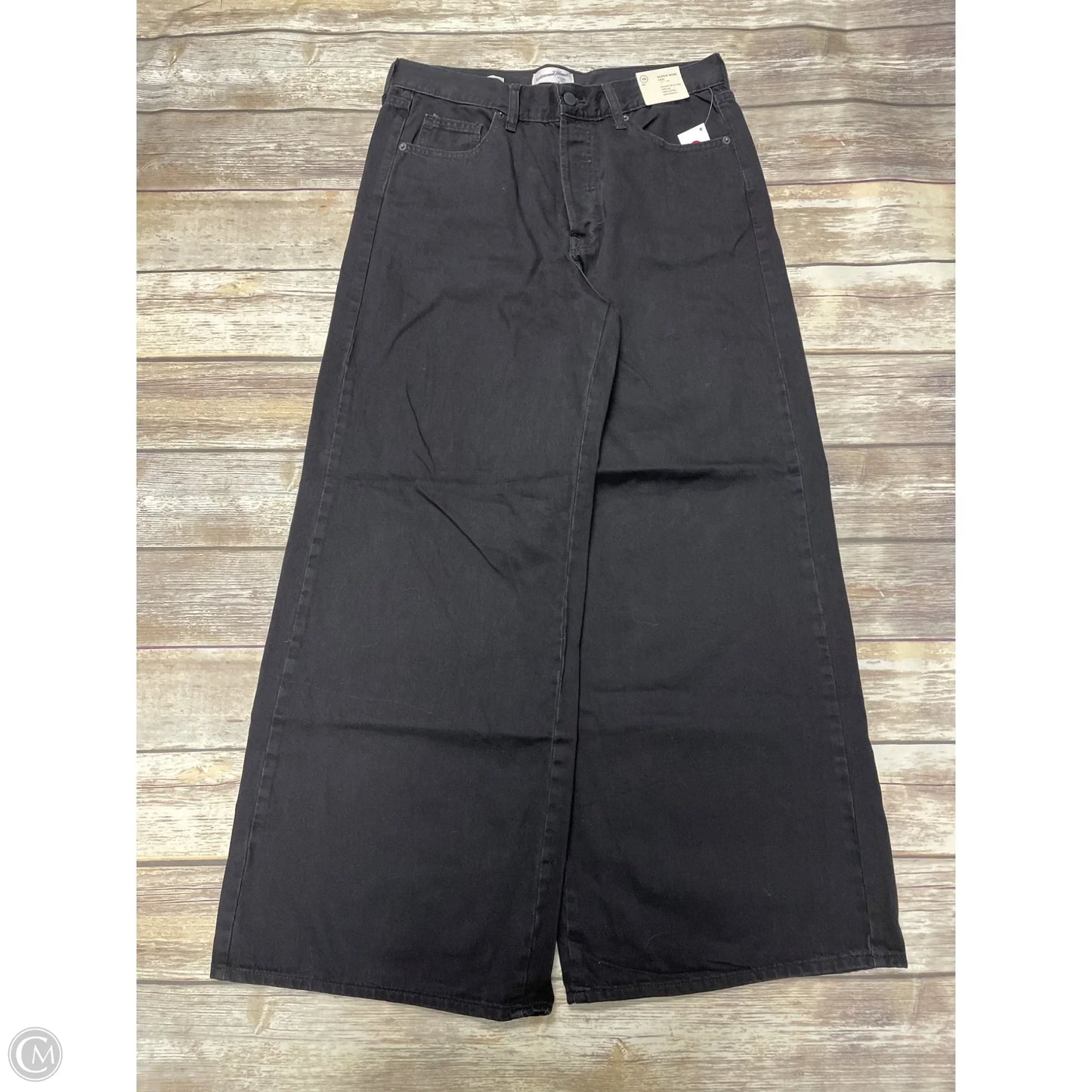 Jeans Wide Leg By Universal Thread In Black Denim, Size: 10