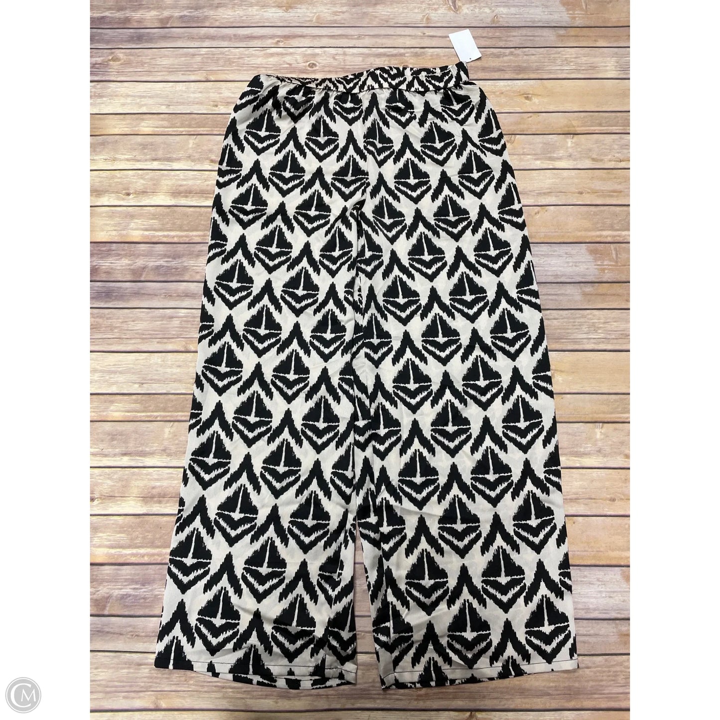 Pants Wide Leg By Halogen In Black & White, Size: L