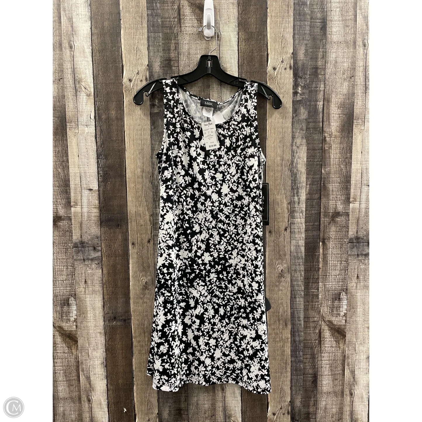 Top Sleeveless By Ana In Black & White, Size: M
