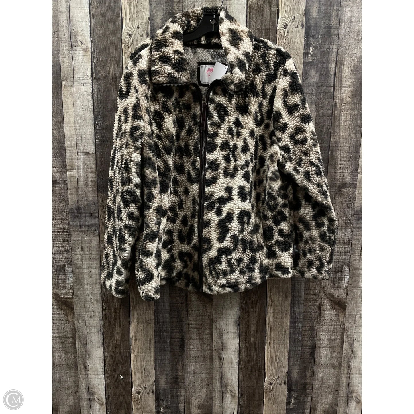 Jacket Faux Fur & Sherpa By Members Mark In Animal Print, Size: Xxl