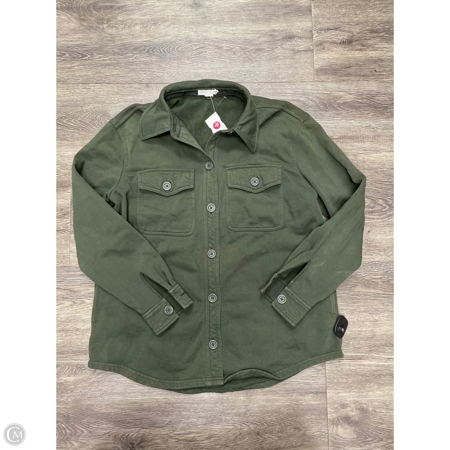 Jacket Shirt By Good American In Green, Size: 0