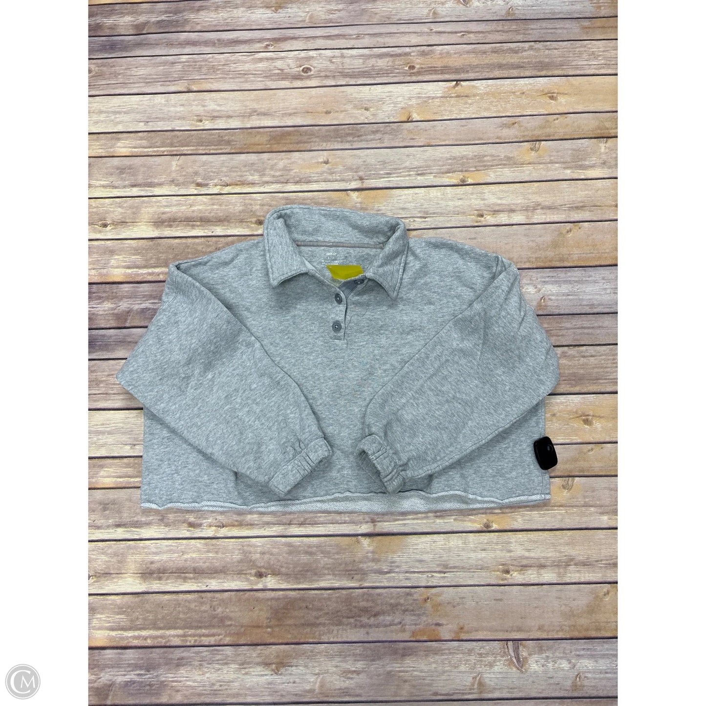 Top Long Sleeve By Aerie In Grey, Size: S