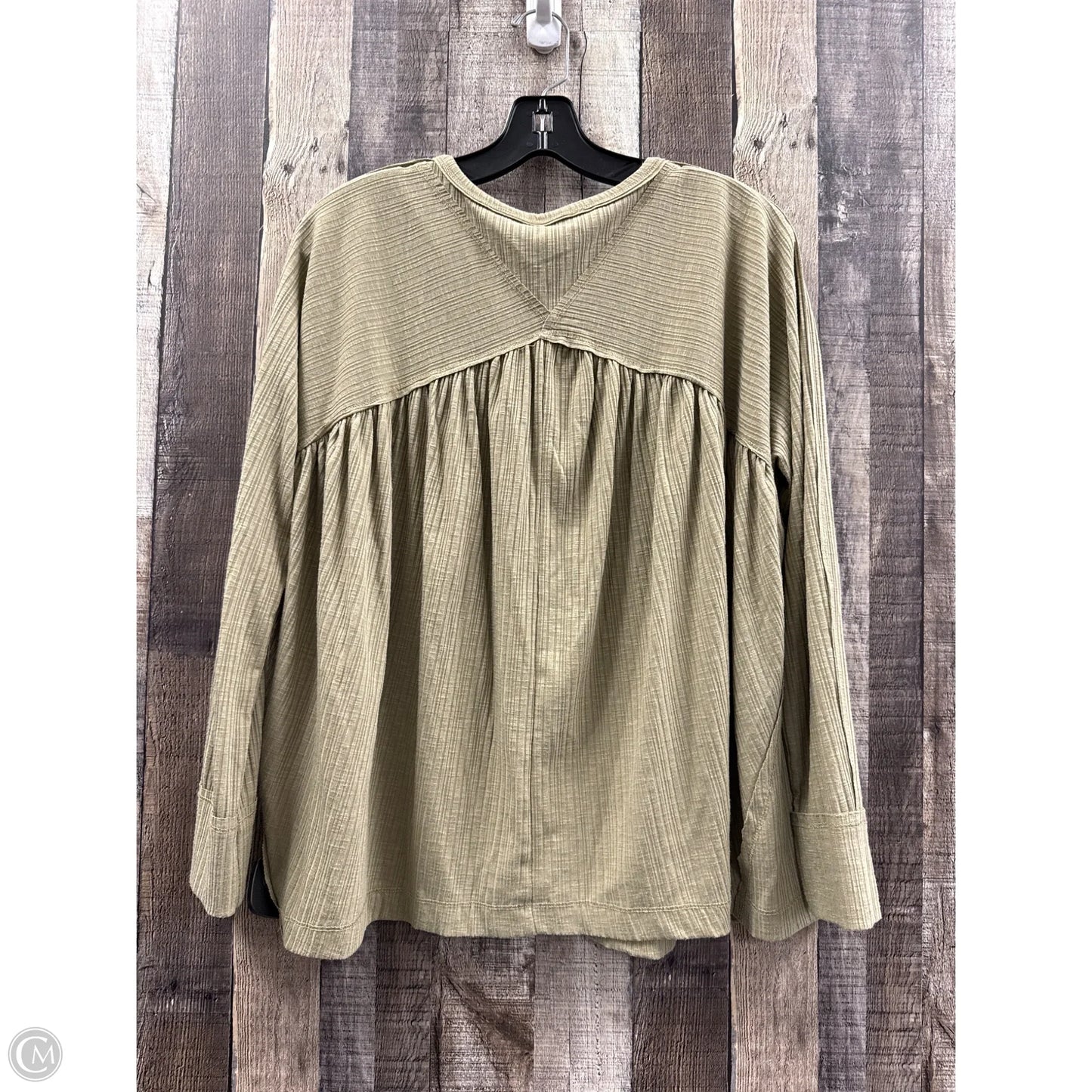 Top Long Sleeve By In Loom In Green, Size: M