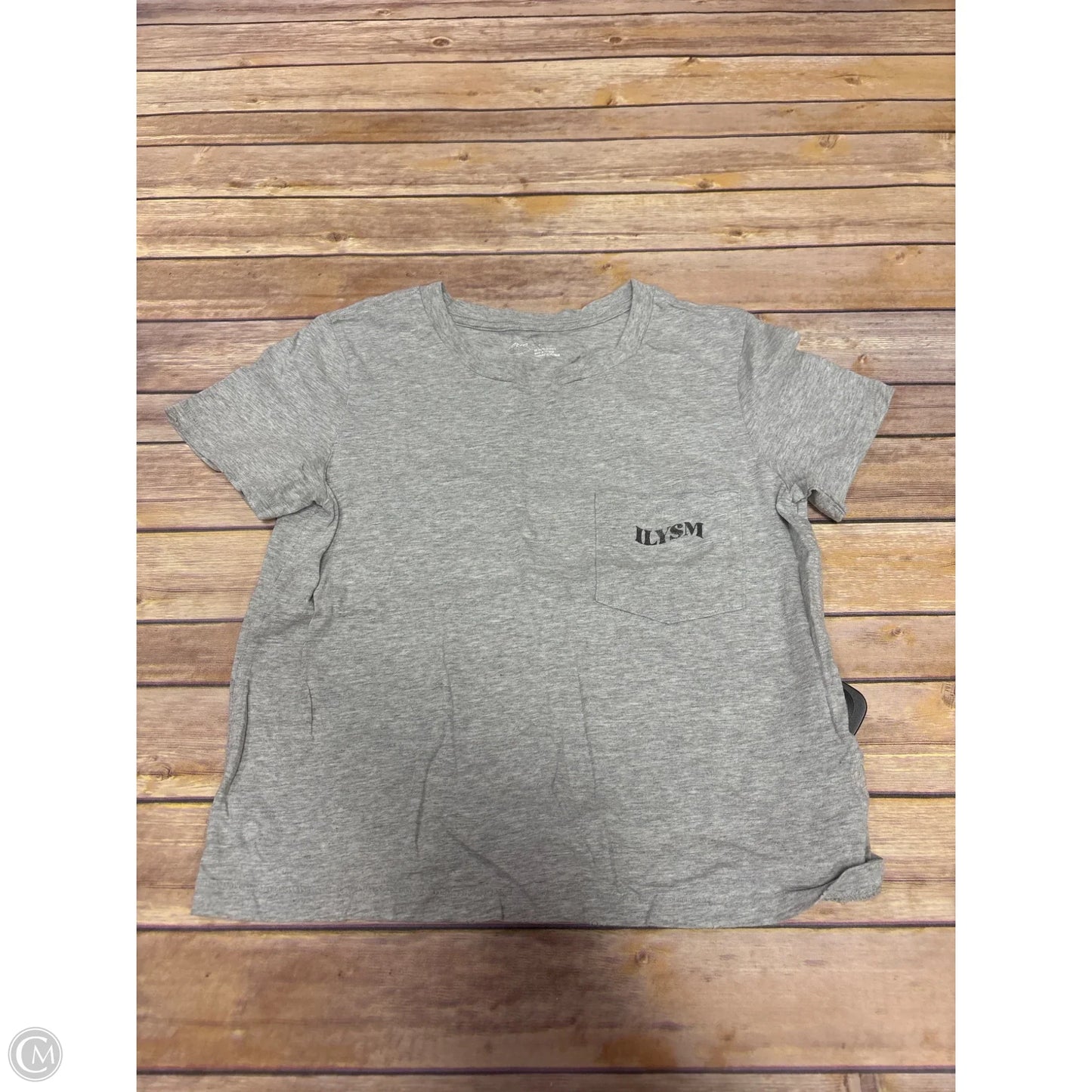 Top Short Sleeve By Aerie In Grey, Size: S