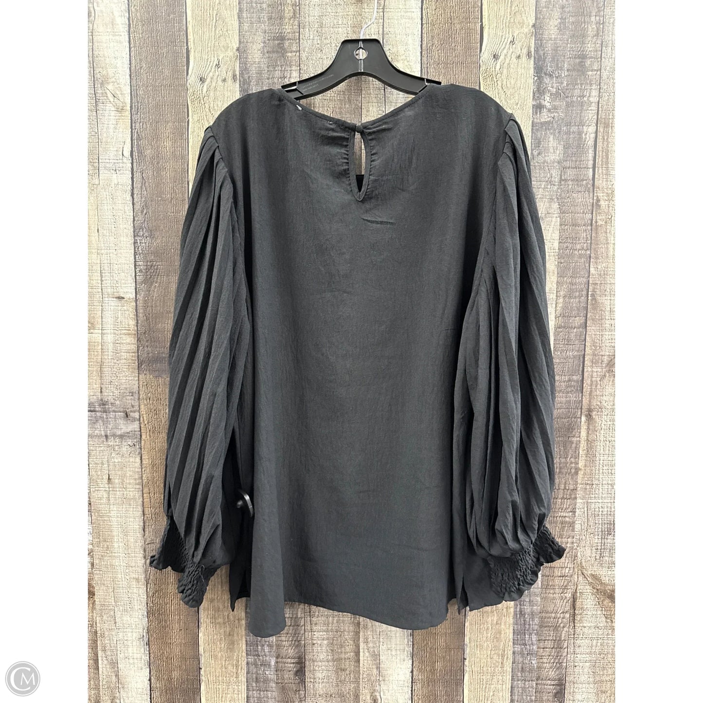 Top Long Sleeve By Cme In Black, Size: 3x