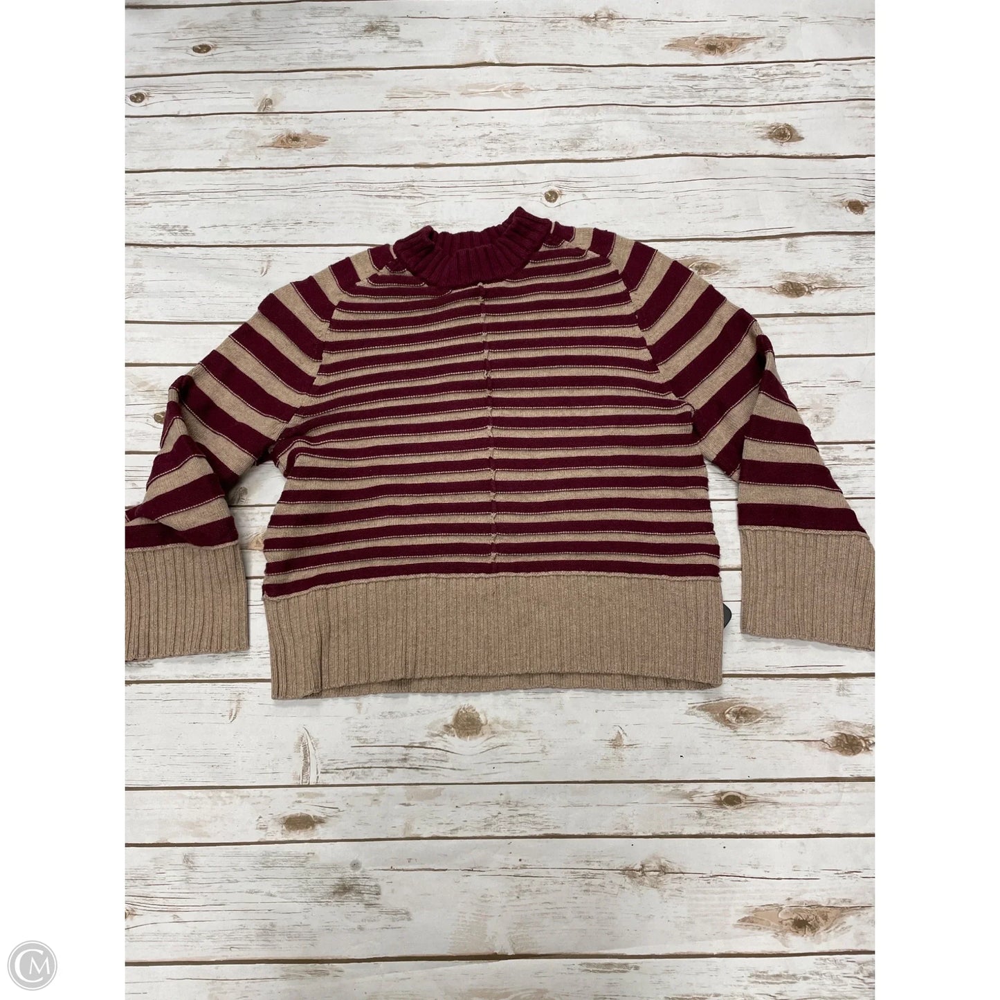 Sweater By Maeve In Maroon, Size: Xs