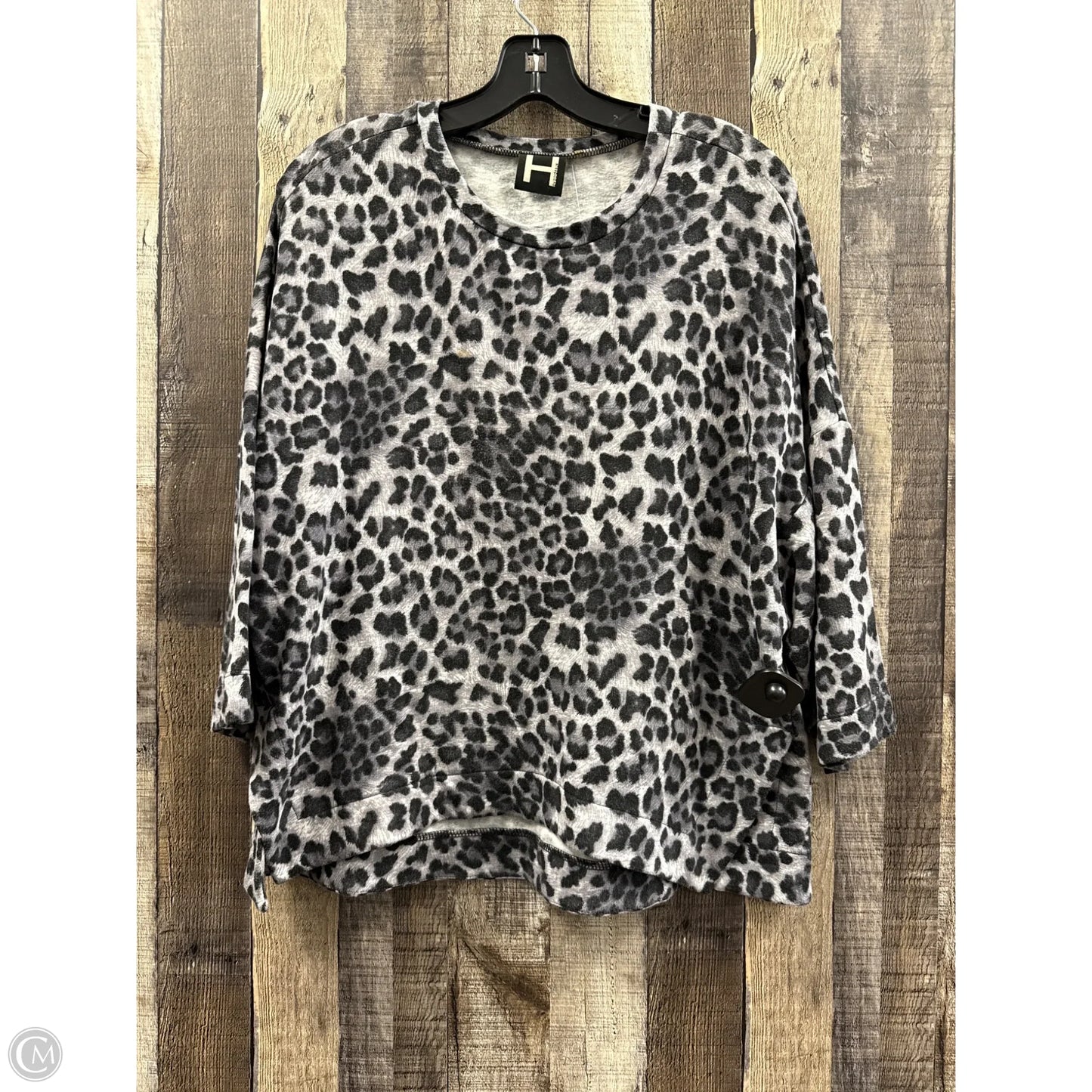 Top Long Sleeve By Cme In Grey, Size: M