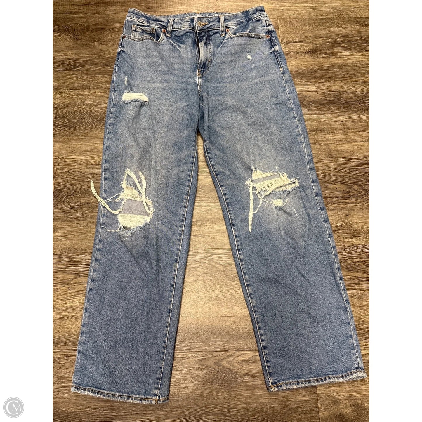Jeans Straight By Old Navy In Blue Denim, Size: 10
