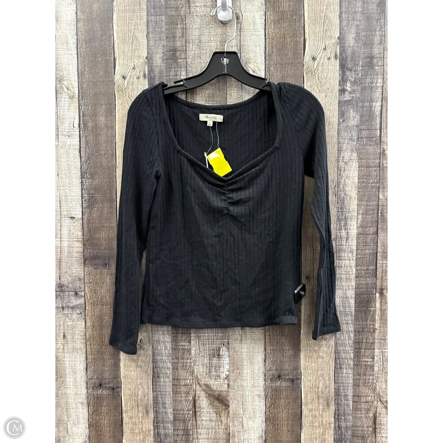 Top Long Sleeve By Madewell In Black, Size: S
