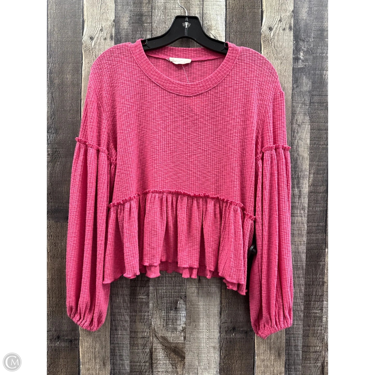 Top Long Sleeve By Altard State In Pink, Size: S