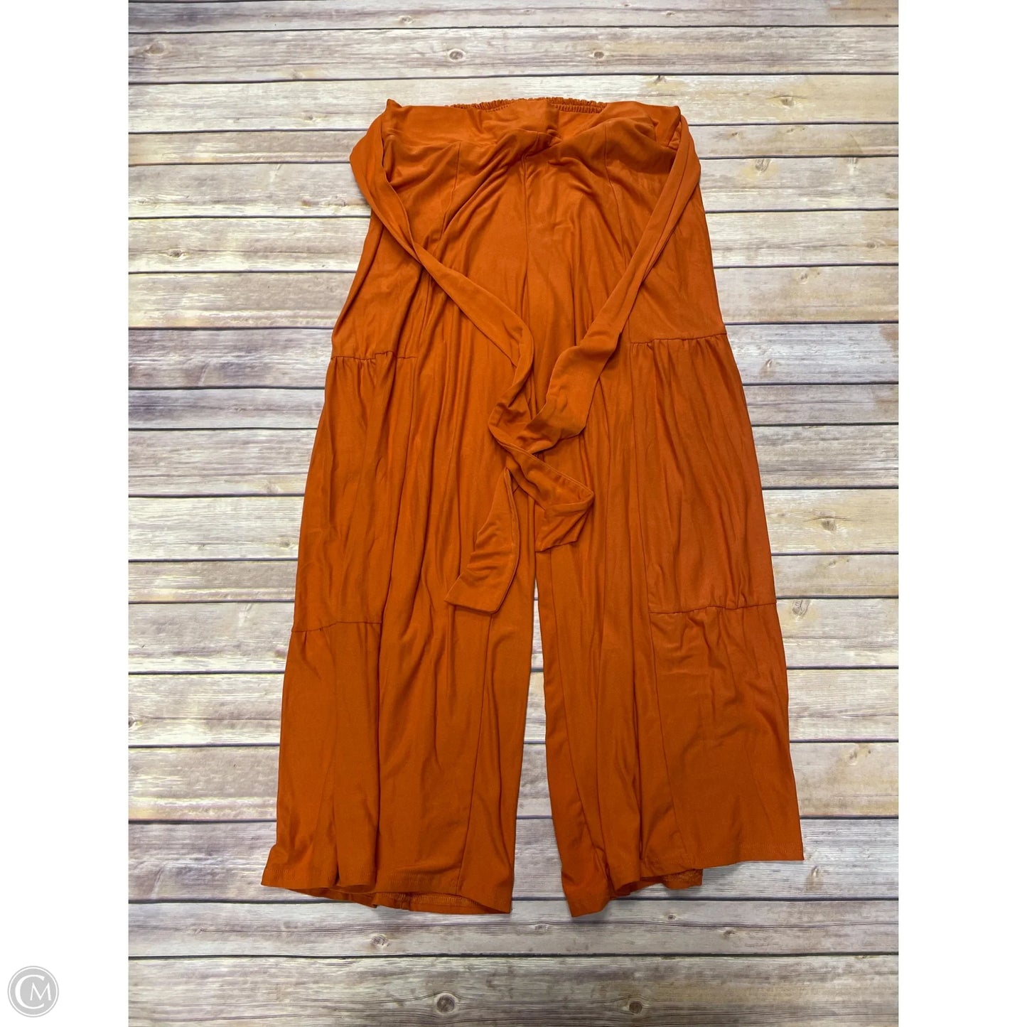 Pants Wide Leg By Derek Heart In Orange, Size: Xl