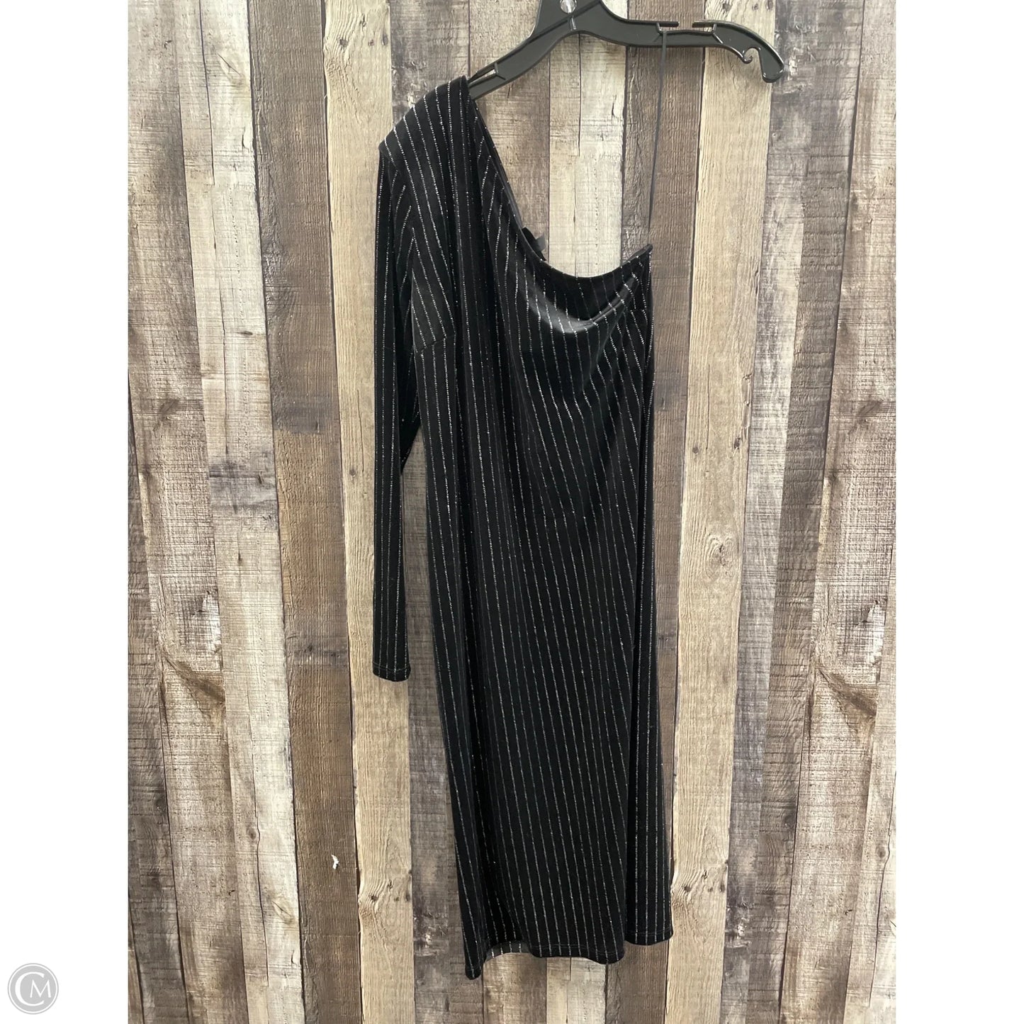 Dress Party Midi By Topshop In Black & Silver, Size: M