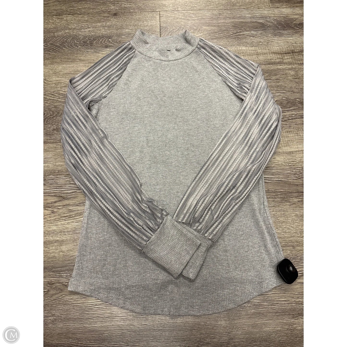 Top Long Sleeve By Cmf In Grey, Size: S