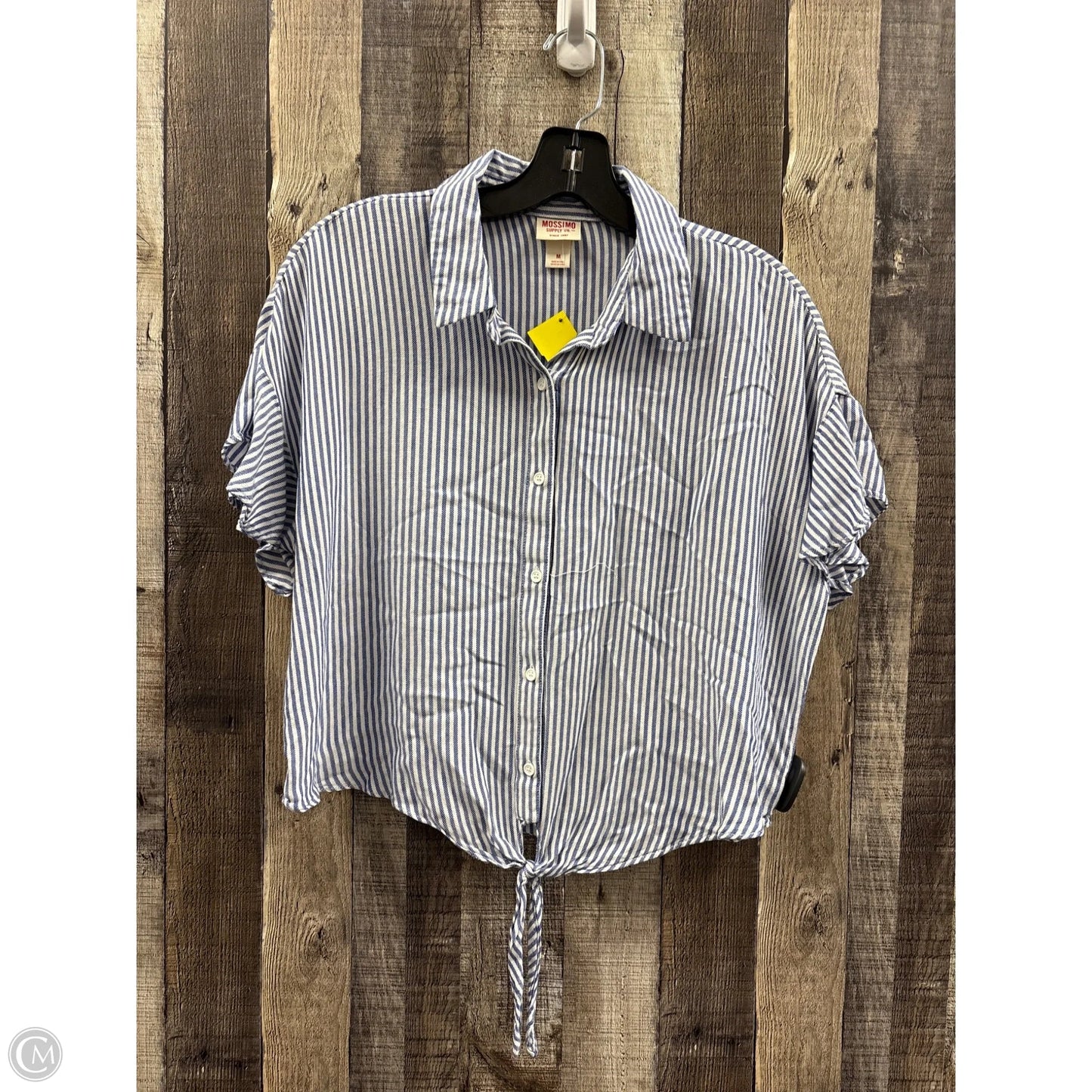 Top Short Sleeve By Mossimo In Striped Pattern, Size: M