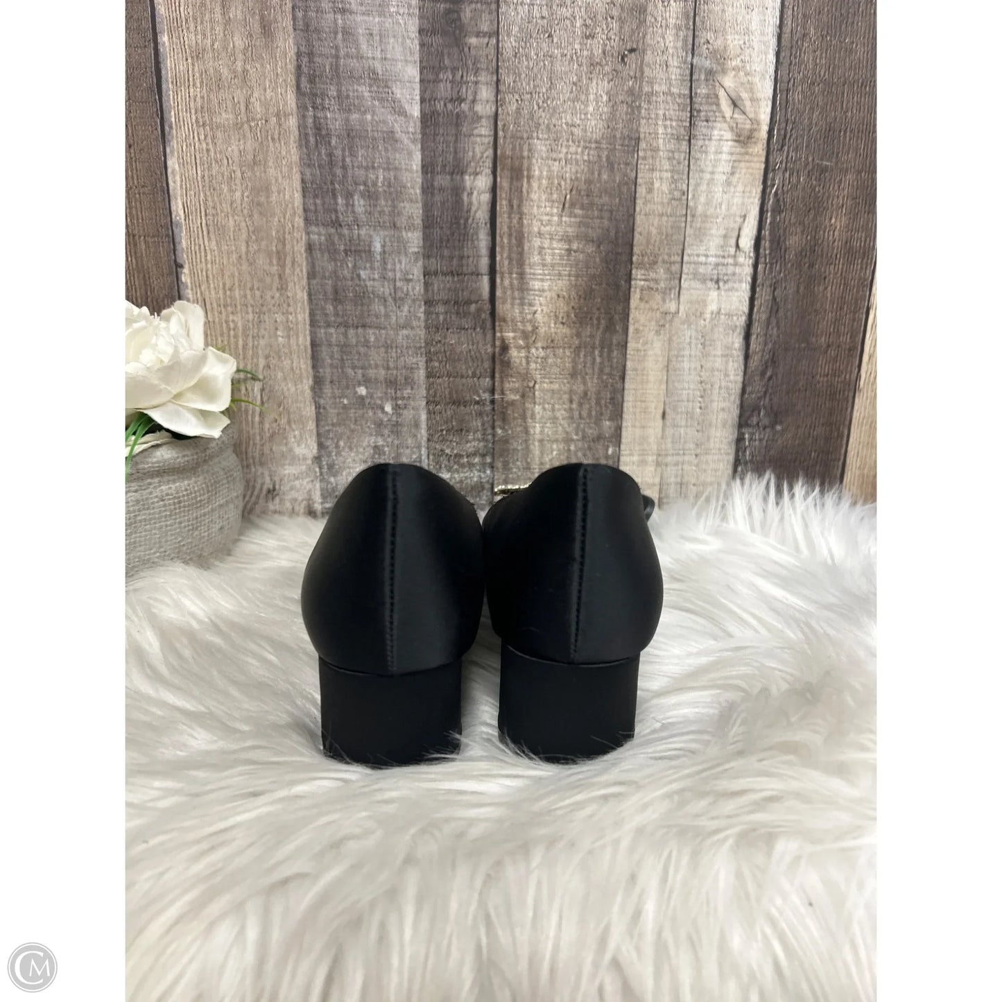 Shoes Heels Block By Adrienne Vittadini In Black & Silver, Size: 7.5