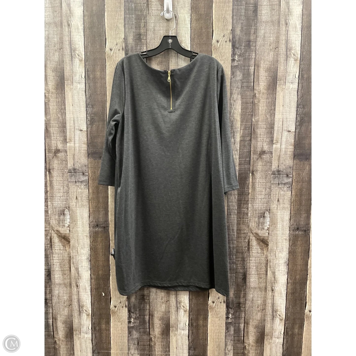 Dress Casual Midi By H&m In Grey, Size: Xl