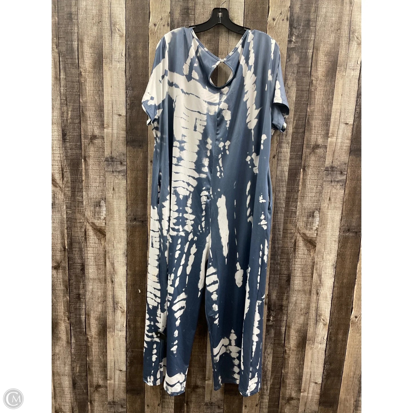 Jumpsuit By Cmf In Blue & White, Size: 3x