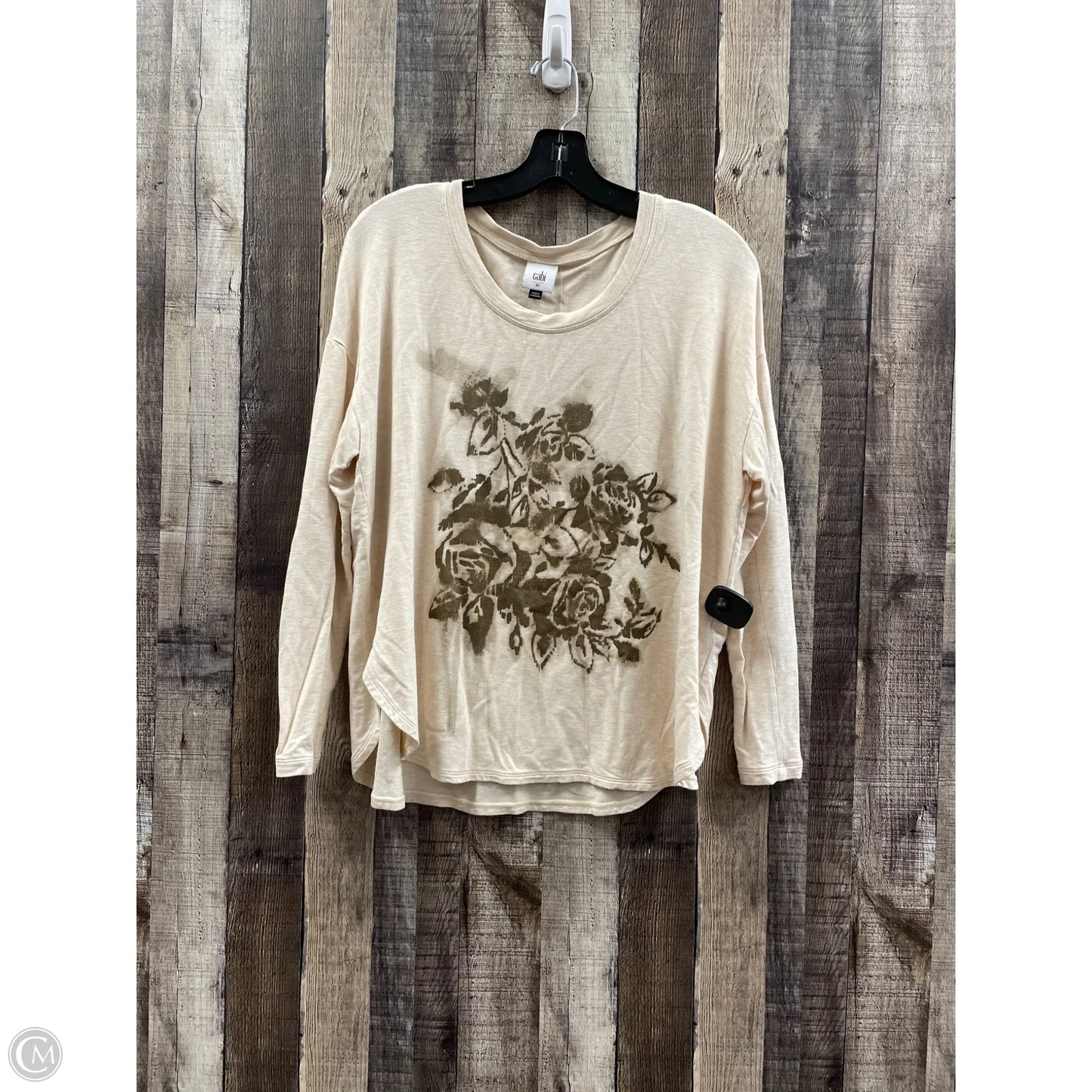 Top Long Sleeve By Cabi In Cream, Size: Xs