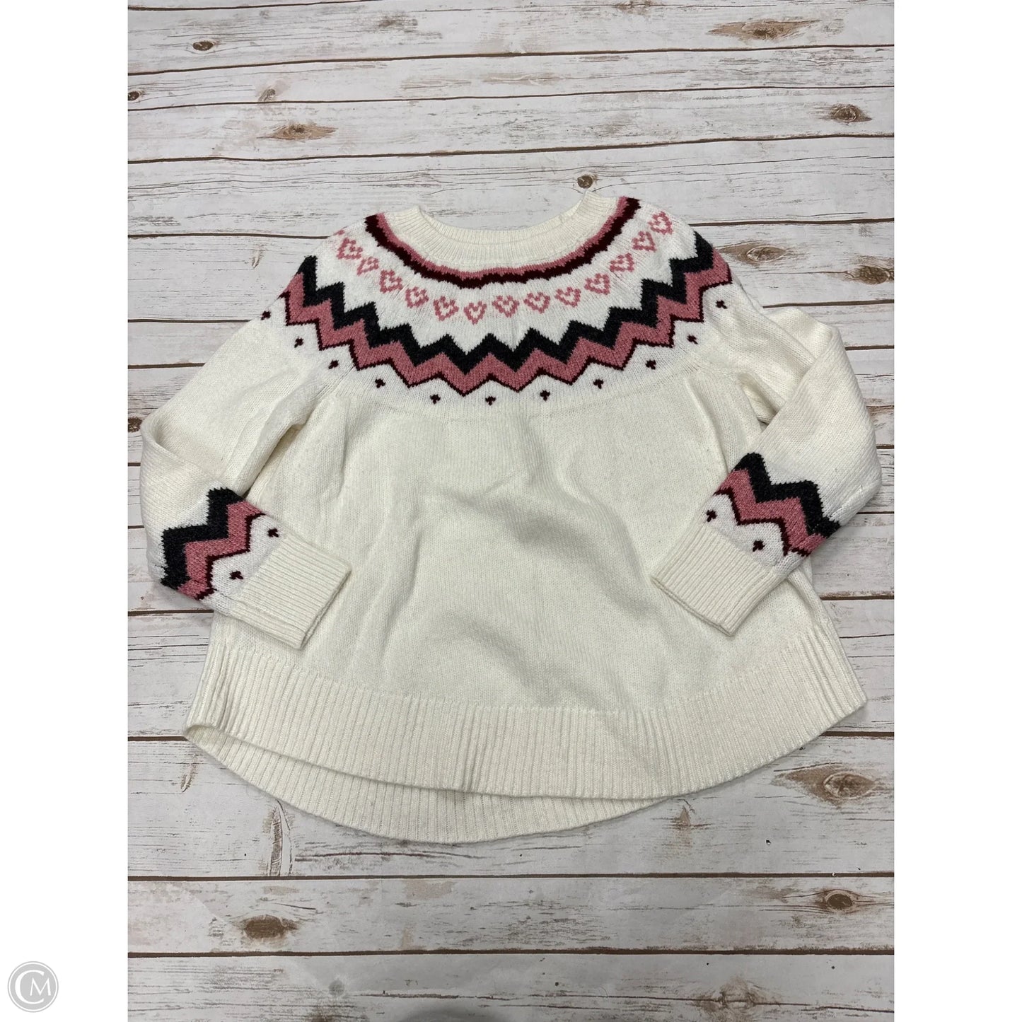 Sweater By Loft In Ivory, Size: M