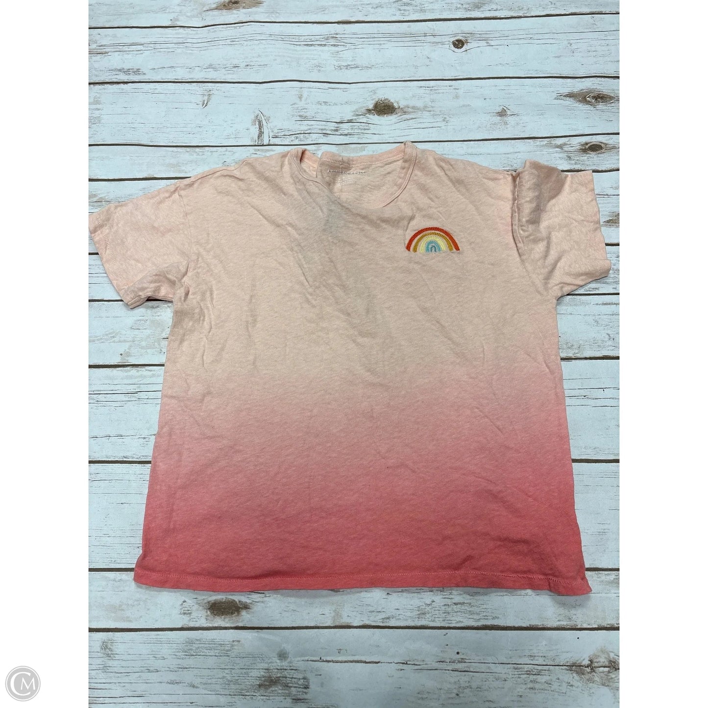 Top Short Sleeve By American Eagle In Peach, Size: Xs